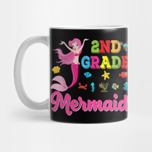 2nd Grade Mermaid Cute Girl Back To School Second Kid Class Mug